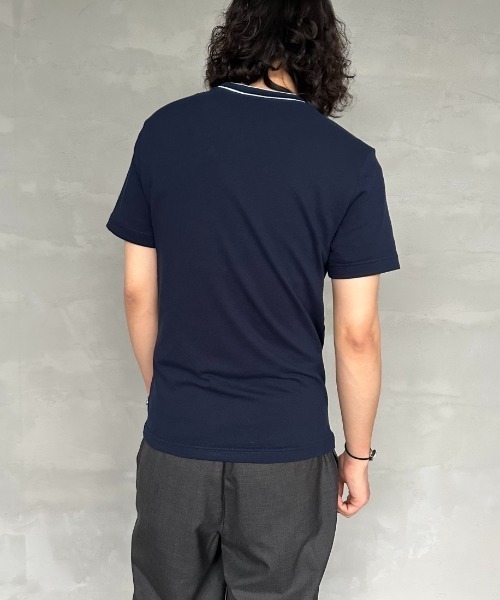 LACOSTE（ラコステ）の「[LACOSTE/ラコステ] 配色リブライン 鹿の子T