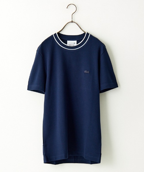 [LACOSTE/ラコステ] 配色リブライン 鹿の子Tシャツ LACOSTE（ラコステ）の「[LACOSTE/ラコステ] 配色リブライン