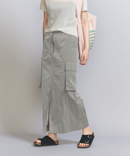 BEAUTY&YOUTH UNITED ARROWS（ビューティーアンドユースユナイテッドアローズ）の「ナイロンヴィンテージ カーゴスカート（スカート・レディース・ネイビー/ダークブラウン/ライトグレー・M/S/XS）」の5枚目の写真