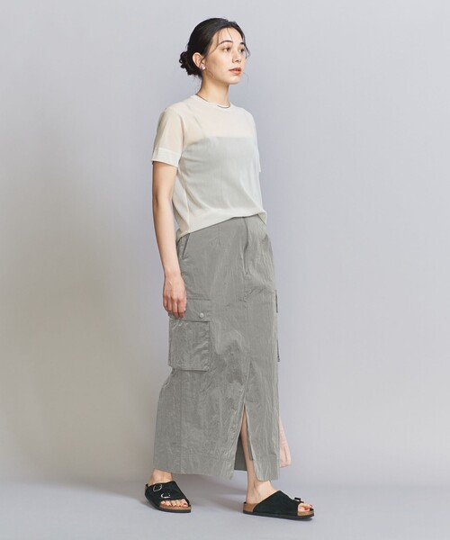 BEAUTY&YOUTH UNITED ARROWS（ビューティーアンドユースユナイテッドアローズ）の「ナイロンヴィンテージ カーゴスカート（スカート・レディース・ネイビー/ダークブラウン/ライトグレー・M/S/XS）」の6枚目の写真