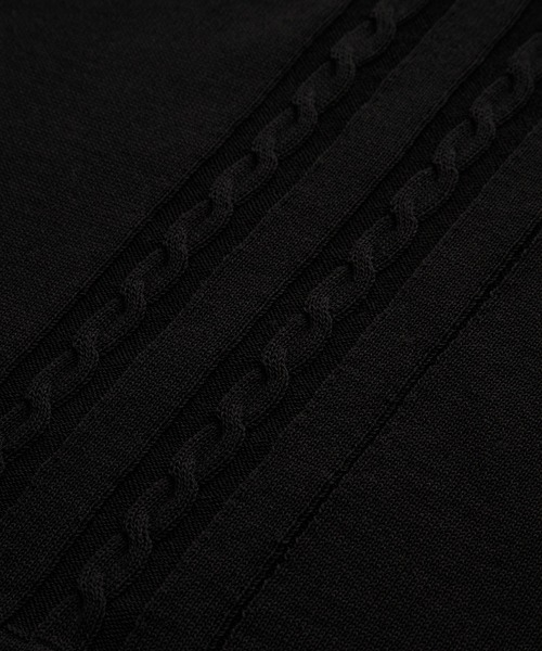 molk(モルク)の「【molk】ケーブルデザインハーフジップサマーニットポロ(ポロシャツ・メンズ・ライトグレー/ブラック/オリーブ・S/M/L)」の17枚目の写真