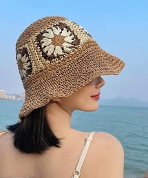 pur chouchou/フラワー刺繍 バケットハット P4207