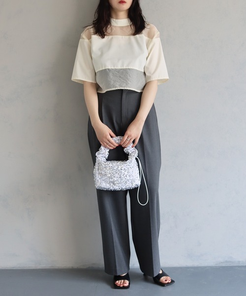 cheriella（シェリエラ）の「【cheriella】シャーリングスパンコールバッグ（ハンドバッグ・レディース・ブラック/シルバー・ONESIZE）」の11枚目の写真