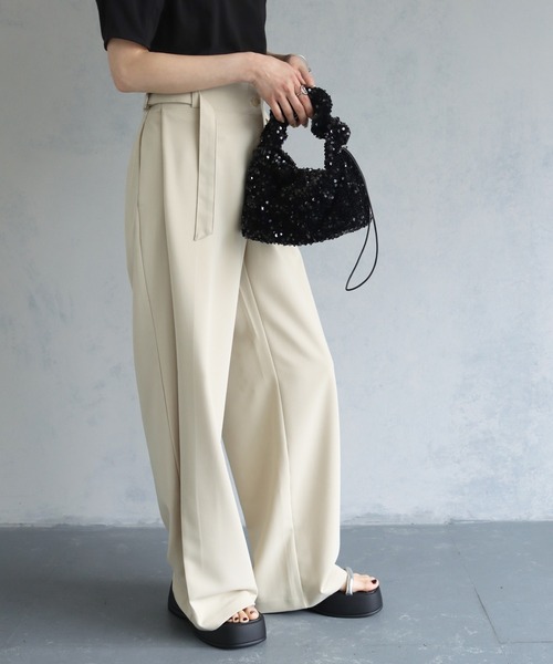 cheriella（シェリエラ）の「【cheriella】シャーリングスパンコールバッグ（ハンドバッグ・レディース・ブラック/シルバー・ONESIZE）」の5枚目の写真