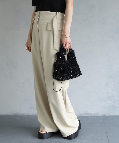 cheriella（シェリエラ）の「【cheriella】シャーリングスパンコールバッグ（ハンドバッグ・レディース・ブラック/シルバー・ONESIZE）」の8枚目の写真