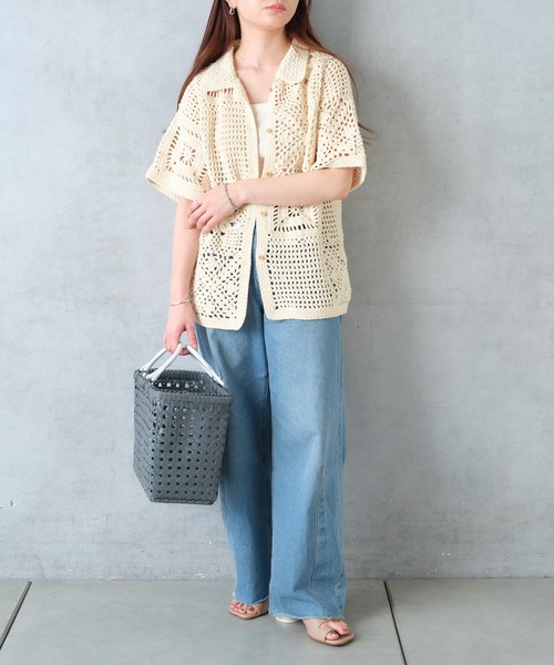 Actually（アクチュアリー）の「Lila Basket Mサイズ（かごバッグ・レディース・ホワイト/チャコールグレー・フリー）」の15枚目の写真