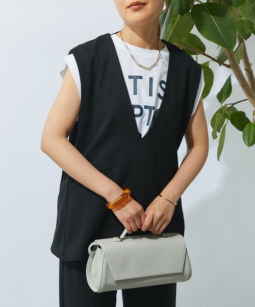 un dix cors(アンディコール)の「《2サイズ展開》ポンチベスト(ベスト・レディース・グレー/ブルー/ブラック・M/L)」の5枚目の写真