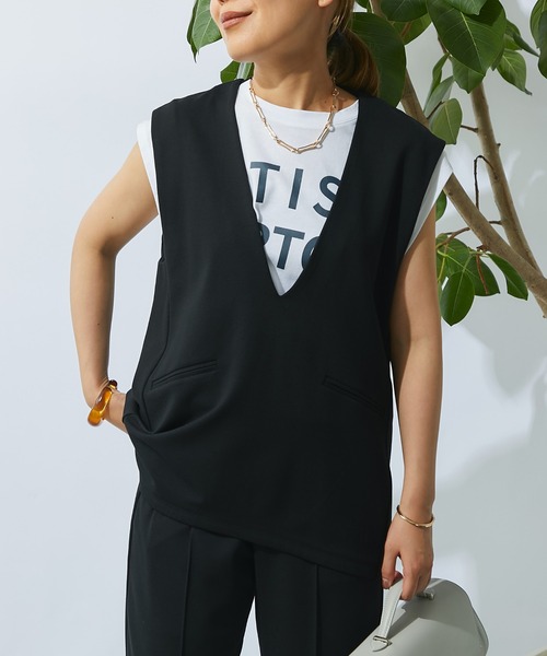 un dix cors(アンディコール)の「《2サイズ展開》ポンチベスト(ベスト・レディース・グレー/ブルー/ブラック・M/L)」の8枚目の写真