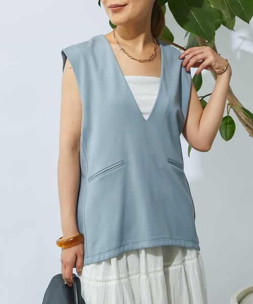 un dix cors(アンディコール)の「《2サイズ展開》ポンチベスト(ベスト・レディース・グレー/ブルー/ブラック・M/L)」の17枚目の写真