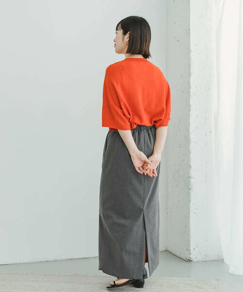 ITEMS URBANRESEARCH(アイテムズ アーバンリサーチ)の「ストライプロングスカート(スカート・レディース・ブラック/グレー・FREE)」の11枚目の写真