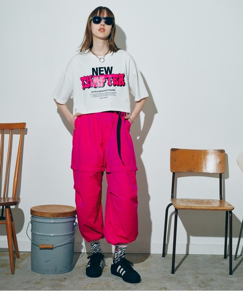 RNA(アールエヌエー)の「R4223 #WAYコンバーチブルルーズパンツ(その他パンツ・レディース・ライトベージュ/ピンク/グリーン・MEDIUM)」の3枚目の写真