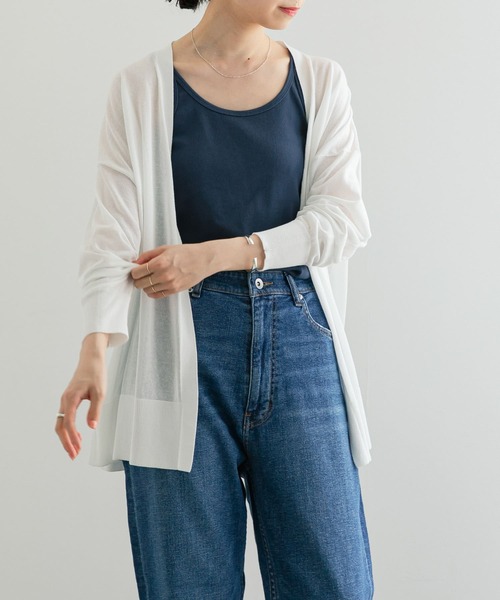 URBAN RESEARCH（アーバンリサーチ）の「UVカット加工ハイゲージカーディガン（カーディガン/ボレロ・レディース・ホワイト/ベージュ/ブラック・FREE）」の2枚目の写真