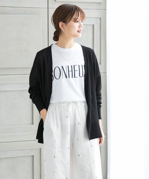 URBAN RESEARCH（アーバンリサーチ）の「UVカット加工ハイゲージカーディガン（カーディガン/ボレロ・レディース・ホワイト/ベージュ/ブラック・FREE）」の3枚目の写真