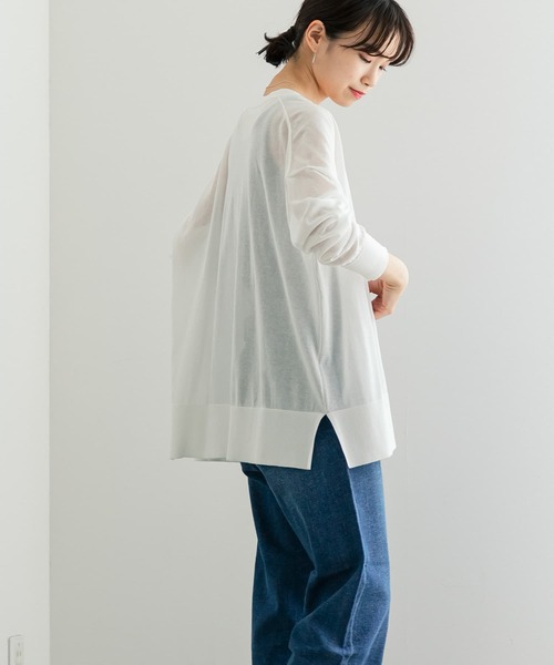 URBAN RESEARCH（アーバンリサーチ）の「UVカット加工ハイゲージカーディガン（カーディガン/ボレロ・レディース・ホワイト/ベージュ/ブラック・FREE）」の5枚目の写真