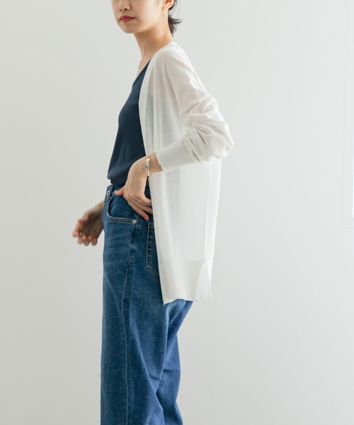 URBAN RESEARCH（アーバンリサーチ）の「UVカット加工ハイゲージカーディガン（カーディガン/ボレロ・レディース・ホワイト/ベージュ/ブラック・FREE）」の7枚目の写真