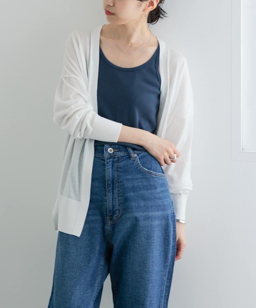 URBAN RESEARCH（アーバンリサーチ）の「UVカット加工ハイゲージカーディガン（カーディガン/ボレロ・レディース・ホワイト/ベージュ/ブラック・FREE）」の9枚目の写真