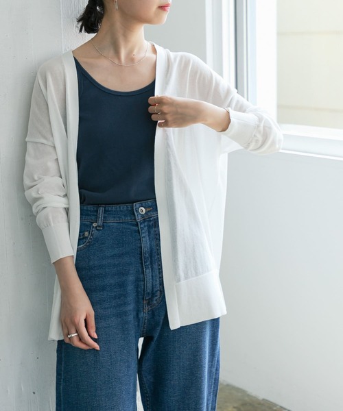 URBAN RESEARCH（アーバンリサーチ）の「UVカット加工ハイゲージカーディガン（カーディガン/ボレロ・レディース・ホワイト/ベージュ/ブラック・FREE）」の14枚目の写真