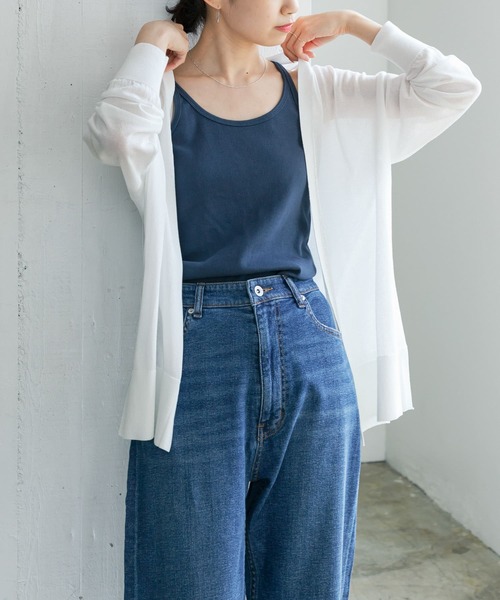 URBAN RESEARCH（アーバンリサーチ）の「UVカット加工ハイゲージカーディガン（カーディガン/ボレロ・レディース・ホワイト/ベージュ/ブラック・FREE）」の15枚目の写真