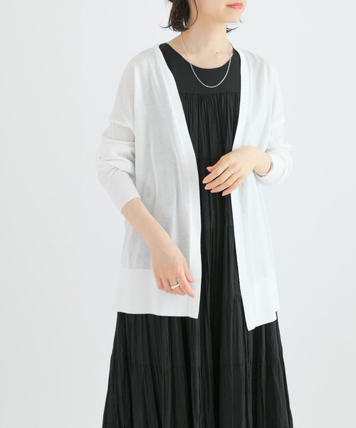 URBAN RESEARCH（アーバンリサーチ）の「UVカット加工ハイゲージカーディガン（カーディガン/ボレロ・レディース・ホワイト/ベージュ/ブラック・FREE）」の16枚目の写真