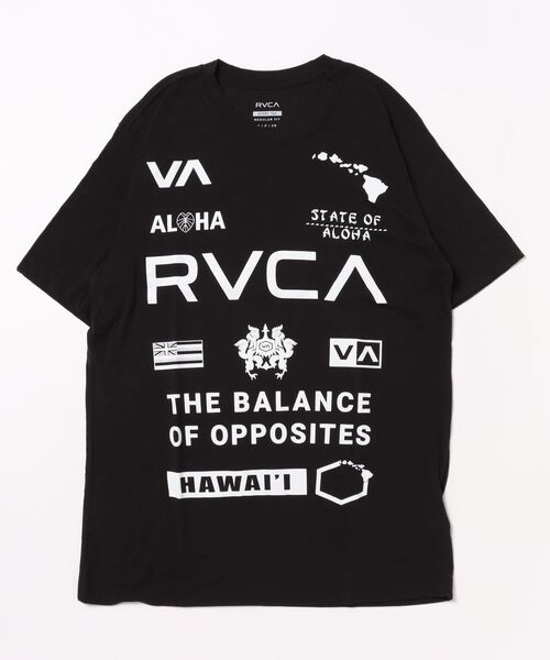 RVCA（ルーカ）の「RVCA メンズ 【HAWAII】 HAWAII ALL BRAND SS ラッシュガード 【2024年夏モデル】/ルーカロゴ総柄半袖ラッシュガード(水着)（ラッシュガード・メンズ・ホワイト/ブラック・MEDIUM/LARGE/X-LARGE/SMALL）」の2枚目の写真