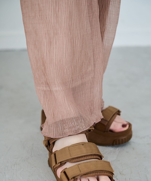 Crisp（クリスプ）の「クリンクルシアーパンツ（その他パンツ・レディース・アイボリー/ピンク・FREE）」の18枚目の写真