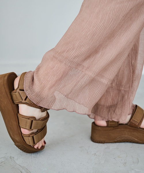 Crisp（クリスプ）の「クリンクルシアーパンツ（その他パンツ・レディース・アイボリー/ピンク・FREE）」の19枚目の写真