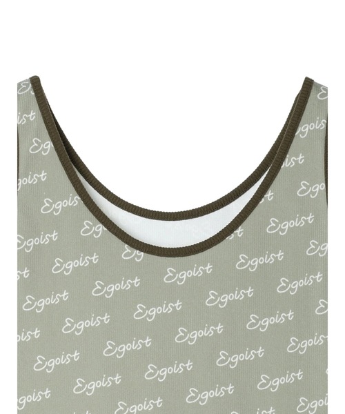 EGOIST（エゴイスト）の「EGOIST ロゴタンクトップ（タンクトップ・レディース・カーキ/オフホワイト/チャコールグレー・FREE）」の10枚目の写真