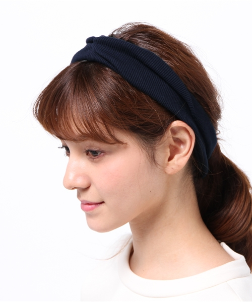 WEGO（ウィゴー）の「WEGO/リブヘアバンド（ヘアバンド・レディース・ネイビー/カーキ/オフホワイト/グレー/ブラック・FREE）」の5枚目の写真