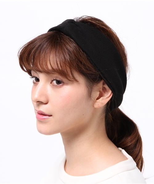 WEGO（ウィゴー）の「WEGO/リブヘアバンド（ヘアバンド・レディース・ネイビー/カーキ/オフホワイト/グレー/ブラック・FREE）」の2枚目の写真