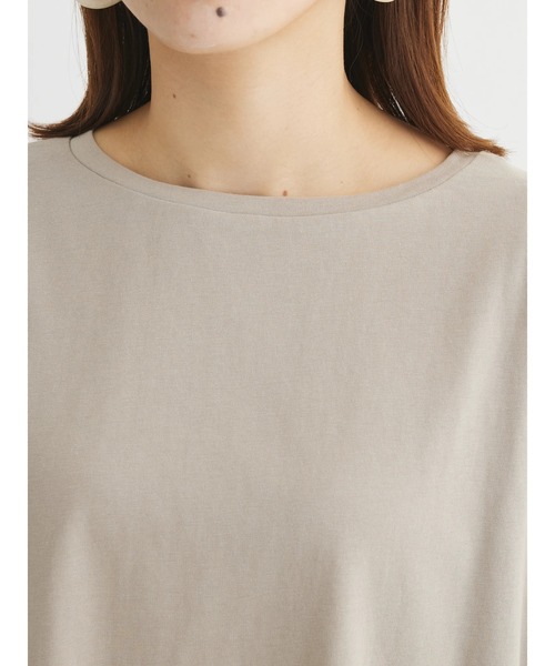 Green　Parks（グリーンパークス）の「ドルマンカット5分袖プルオーバー（Tシャツ/カットソー・レディース・ブラック/グレイッシュベージュ/カーキ/オフホワイト/その他7・FREE）」の14枚目の写真