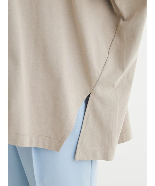 Green　Parks（グリーンパークス）の「ドルマンカット5分袖プルオーバー（Tシャツ/カットソー・レディース・ブラック/グレイッシュベージュ/カーキ/オフホワイト/その他7・FREE）」の16枚目の写真