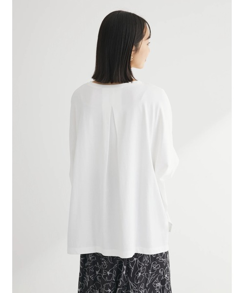 Green　Parks（グリーンパークス）の「ドルマンカット5分袖プルオーバー（Tシャツ/カットソー・レディース・ブラック/グレイッシュベージュ/カーキ/オフホワイト/その他7・FREE）」の6枚目の写真