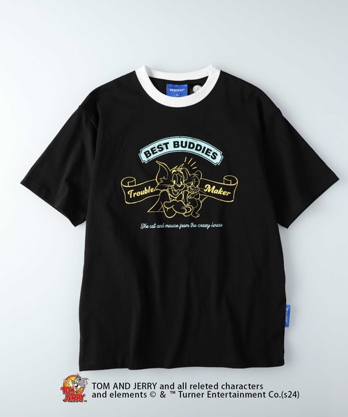 Right-on(ライトオン)の「【TOM and JERRY】ビンテージライクTシャツ(Tシャツ/カットソー・メンズ・ブラック/キナリ/ピンク/ホワイト・M/L/XL/S)」の3枚目の写真