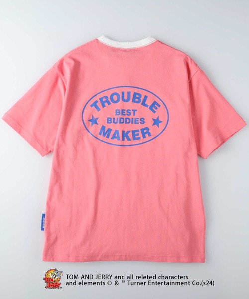 Right-on(ライトオン)の「【TOM and JERRY】ビンテージライクTシャツ(Tシャツ/カットソー・メンズ・ブラック/キナリ/ピンク/ホワイト・M/L/XL/S)」の8枚目の写真