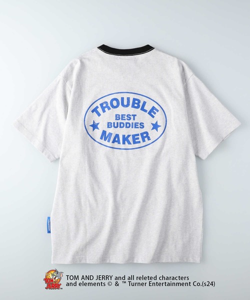 Right-on(ライトオン)の「【TOM and JERRY】ビンテージライクTシャツ(Tシャツ/カットソー・メンズ・ブラック/キナリ/ピンク/ホワイト・M/L/XL/S)」の6枚目の写真
