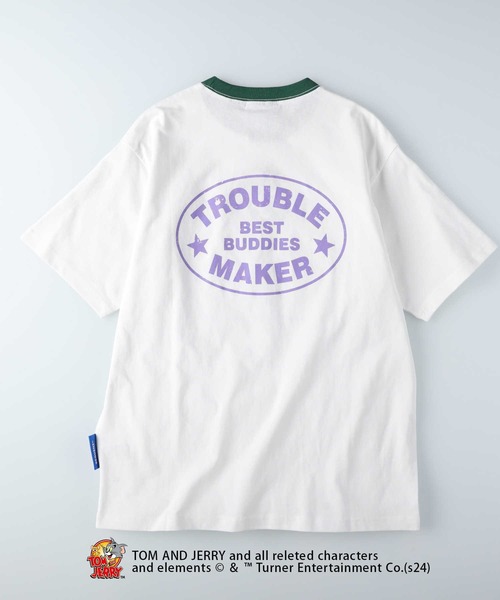 Right-on(ライトオン)の「【TOM and JERRY】ビンテージライクTシャツ(Tシャツ/カットソー・メンズ・ブラック/キナリ/ピンク/ホワイト・M/L/XL/S)」の5枚目の写真