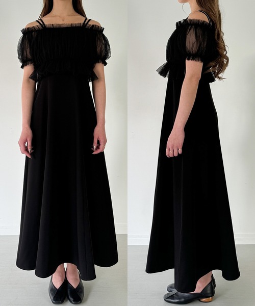 セール】【選べる】チュールビスチェ＋キャミワンピースset（I