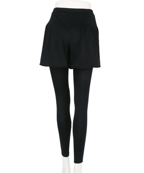 FILA（フィラ）の「【紫外線防止】【UVカット】【WEB限定】水陸両用キュロット付レギ2点【FILA】（ラッシュガード・レディース・ブラック・LARGE/MEDIUM/SMALL）」の5枚目の写真