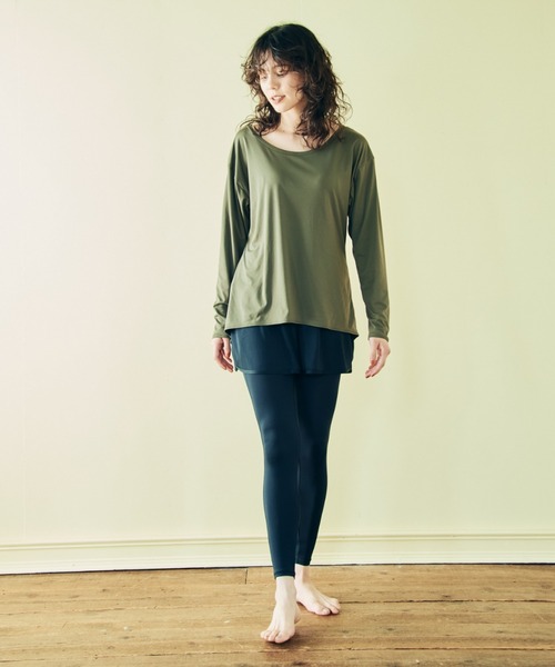 FILA（フィラ）の「【紫外線防止】【UVカット】【WEB限定】水陸両用キュロット付レギ2点【FILA】（ラッシュガード・レディース・ブラック・LARGE/MEDIUM/SMALL）」の19枚目の写真