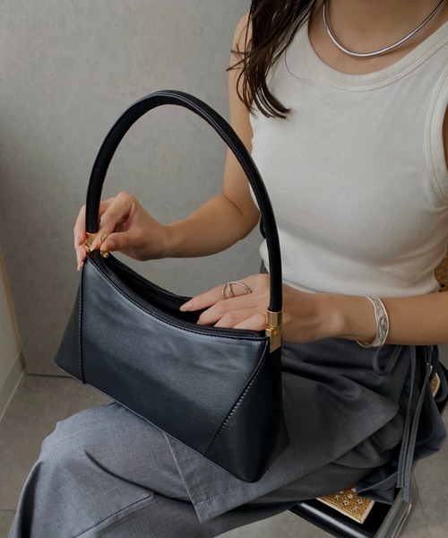 MYMOOD.（マイムード）の「レトロワンハンドルバッグ（ハンドバッグ・レディース・ブラウン/ブラック・FREE）」の4枚目の写真