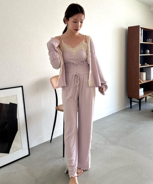 スナイデルホーム ミルキーテレコ 3点セット GREEN SNIDEL HOME（スナイデルホーム）の「ミルキーテレコロングパンツ