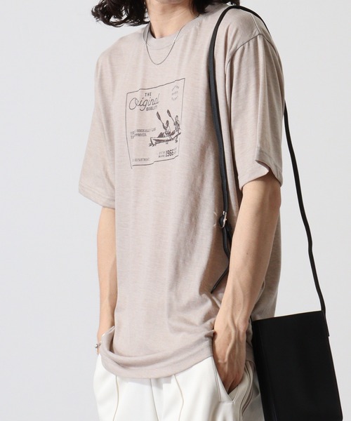FUNALIVE(ファンアライブ)の「アウトドアプリント半袖Tシャツ(Tシャツ/カットソー・メンズ・モスグリーン/チャコール/オレンジ/ベージュ/ブラウン/グリーン系/ベージュ系/マスタード・L/LL/M)」の1枚目の写真
