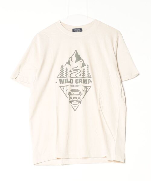 FUNALIVE(ファンアライブ)の「アウトドアプリント半袖Tシャツ(Tシャツ/カットソー・メンズ・モスグリーン/チャコール/オレンジ/ベージュ/ブラウン/グリーン系/ベージュ系/マスタード・L/LL/M)」の16枚目の写真