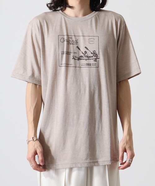 FUNALIVE(ファンアライブ)の「アウトドアプリント半袖Tシャツ(Tシャツ/カットソー・メンズ・モスグリーン/チャコール/オレンジ/ベージュ/ブラウン/グリーン系/ベージュ系/マスタード・L/LL/M)」の22枚目の写真