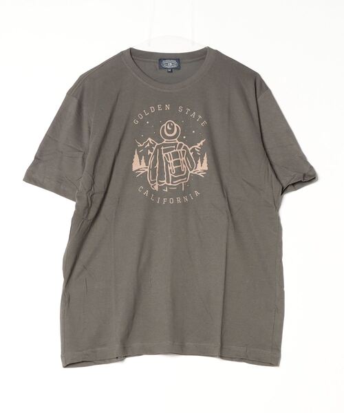 FUNALIVE(ファンアライブ)の「アウトドアプリント半袖Tシャツ(Tシャツ/カットソー・メンズ・モスグリーン/チャコール/オレンジ/ベージュ/ブラウン/グリーン系/ベージュ系/マスタード・L/LL/M)」の10枚目の写真