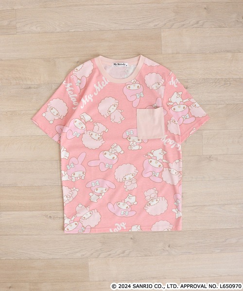 sanrio(サンリオ)の「サンリオキャラクターズ総柄半袖Tシャツ(Tシャツ/カットソー・メンズ・ピンク/ライトパープル/ピンク系/ホワイト/サックスブルー/ブルーグレー/クリーム・M/L/LL)」の12枚目の写真