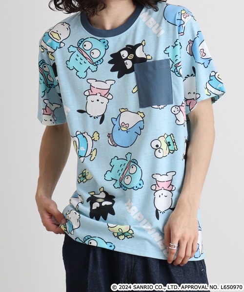 sanrio(サンリオ)の「サンリオキャラクターズ総柄半袖Tシャツ(Tシャツ/カットソー・メンズ・ピンク/ライトパープル/ピンク系/ホワイト/サックスブルー/ブルーグレー/クリーム・M/L/LL)」の20枚目の写真