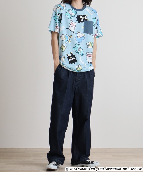 sanrio(サンリオ)の「サンリオキャラクターズ総柄半袖Tシャツ(Tシャツ/カットソー・メンズ・ピンク/ライトパープル/ピンク系/ホワイト/サックスブルー/ブルーグレー/クリーム・M/L/LL)」の21枚目の写真