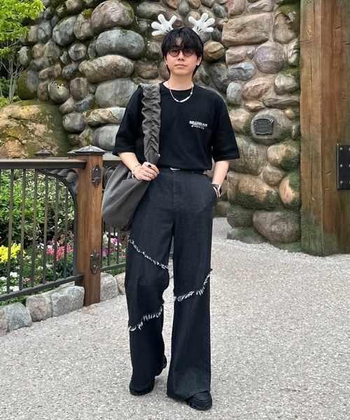 SELLE GLANT(セレグランテ)の「SILVER PRINT LOGO TSHIRT/シルバープリントロゴTシャツ(Tシャツ/カットソー・メンズ・ブラック/オフホワイト・LARGE/MEDIUM/SMALL)」の12枚目の写真