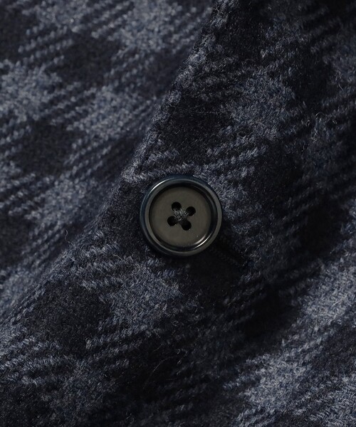 BEAMS F（ビームスエフ）の「EASY LEOMASTER ミックスファブリック シェパードチェック ジャケット（テーラードジャケット・メンズ・ネイビー・44/46/48/50）」の7枚目の写真